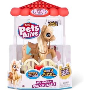 🆕 Zuru Pets Alive My Magical Pony & Stable Interactive Robotic Pet Horse Figure